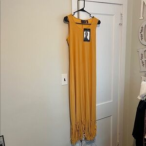 Attitudes by Renee Mustard Fringe Maxi Dress